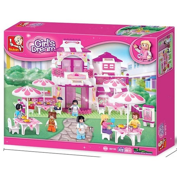 Sluban Girls Dream Romantic Restaurant Building Brick Kit 306 pcs 150